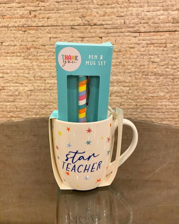 Novelty Teacher Mug & Pen Set