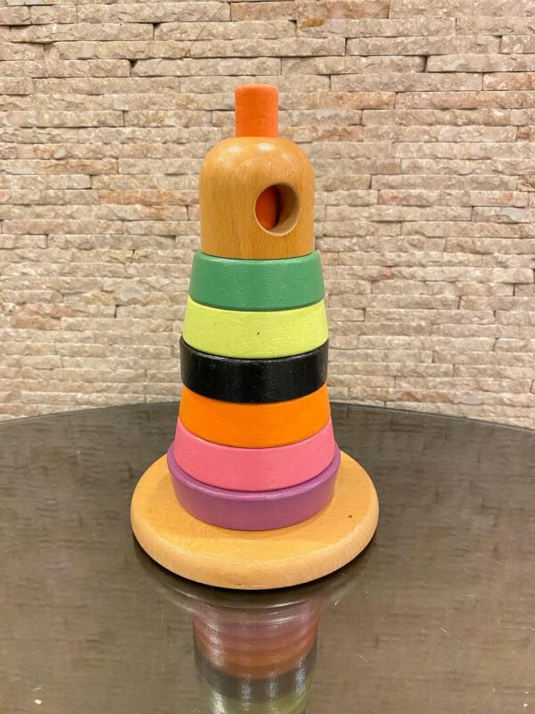 Ikea MULA WOODEN MULTI-COLORED STACKER EDUCATIONAL TOY COLORFUL WOOD BLOCKS