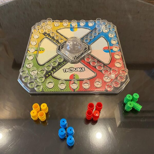 Classic Trouble with Retro Artwork and Pop-o-Matic Popper by Winning Moves Games USA, Designed for Kids, Ages 5+ Perfect For An Indoor Interactive Activity